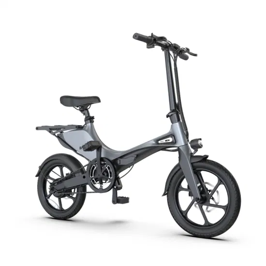 후방 구동 모터가 장착된 36V 250W 16인치 접이식 Ebike 미니 접이식 전기 산악 자전거